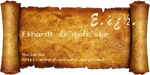 Ekhardt Üdvöske névjegykártya